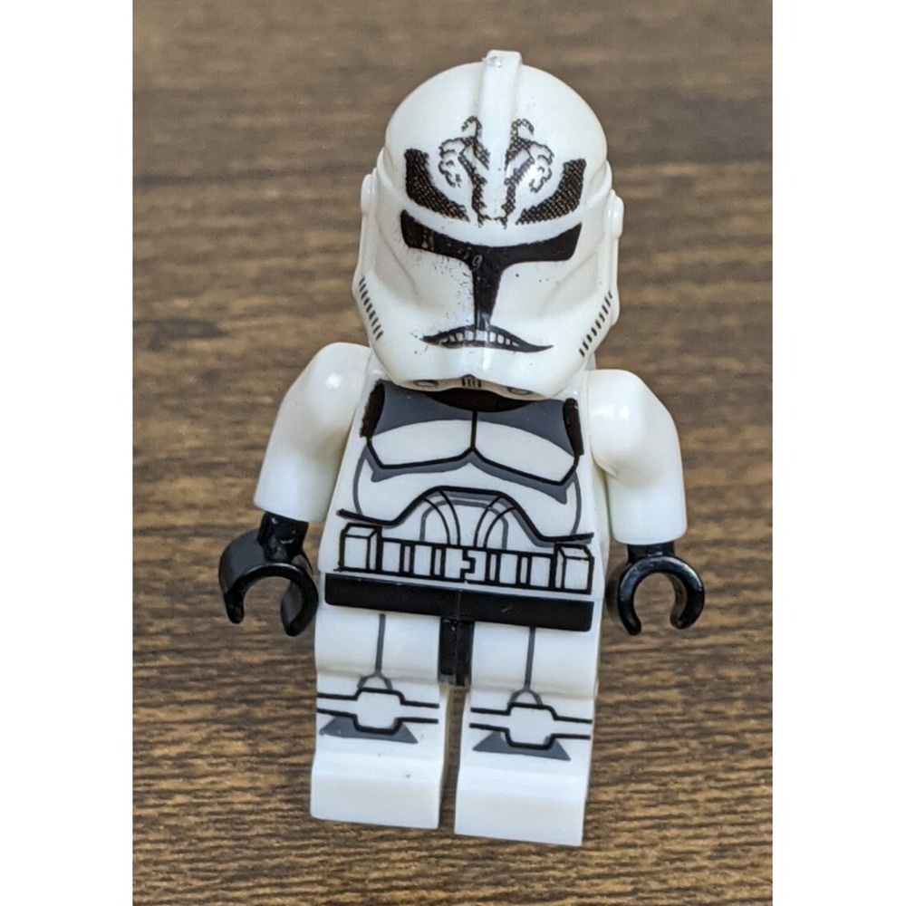 LEGO Star Wars Clone Trooper Minifigure White Armor Custom Helmet Print
